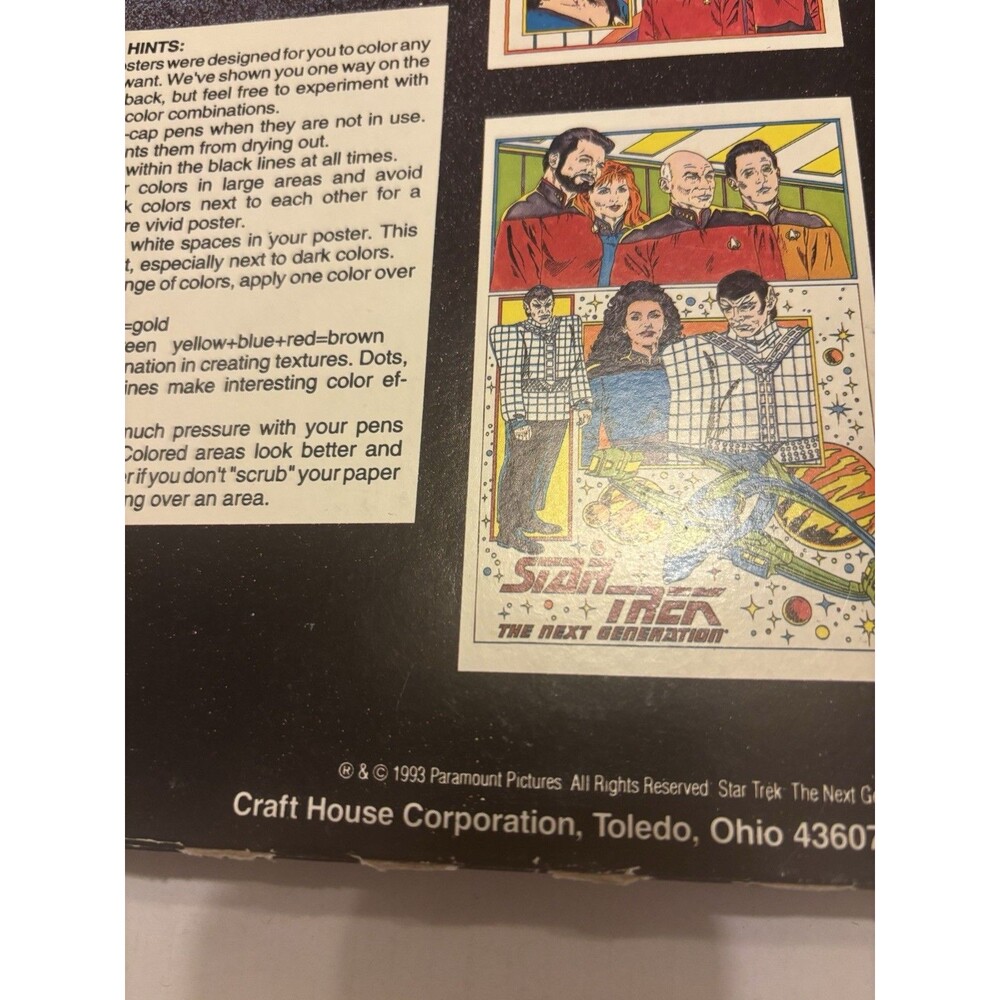 Craft House Star Trek The Next Generation Vintage 4-in-1 Poster Pen Set - Picture 2 of 11